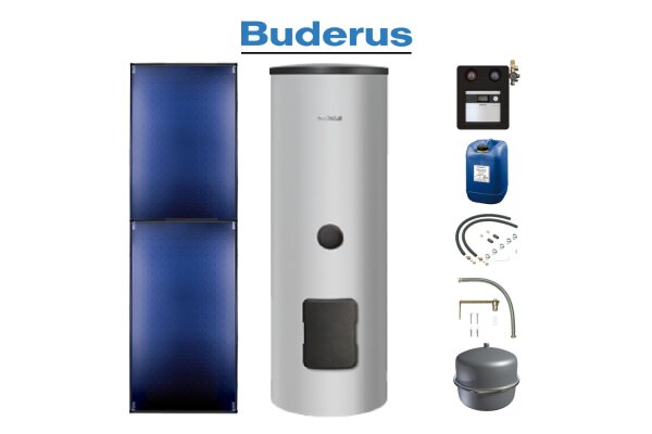  Edelstahl Solarspeicher ESM300 + Solarstation KS0110 SC20/2 mit integr. Regelung 
