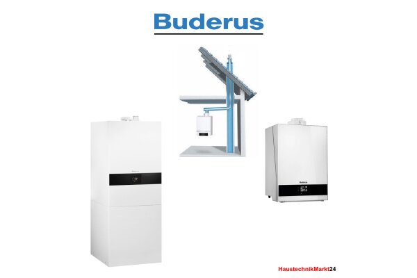 Buderus Abgassysteme-oben Gas-Brennwert- wandhängend und Kompaktheizzentralen