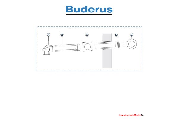 Buderus Grundbausatz WH-WS - konzentrisch - Kunststoff PP - DN 80-125 - C13x