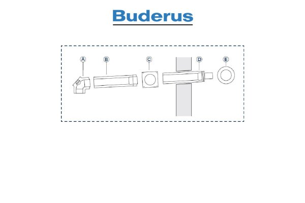 Buderus Grundbausatz WH-WS - konzentrisch - Kunststoff PP - DN 80-125 - C13x