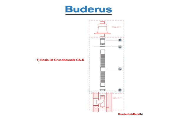 Buderus Grundbausatz ÜB-Flex - Kunststoff - DN 80 - 14 bis 50 kW