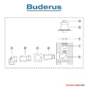 Buderus Grundbausatz GA-K - Kunststoff - raumluftunabhängig - DN 80-125 im Schacht auf DN 110 - 35 bis 50 kW - C33x - C93x