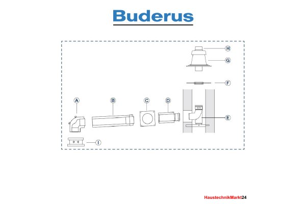 Buderus Grundbausatz GA-K - Kunststoff - raumluftunabhängig - DN 60-100 - 14 bis 25 kW - C33x-C93x