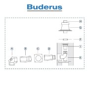 Buderus Grundbausatz GA-K . Kunststoff . raumluftunabhängig . DN 80-125 im Schacht auf DN 110