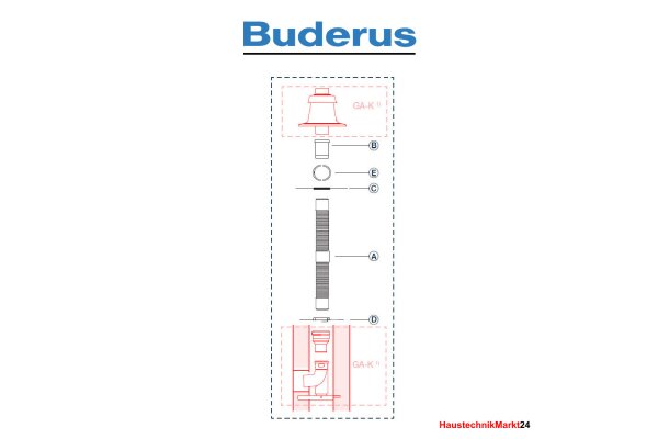 Buderus Grundbausatz ÜB-Flex . Kunststoff . DN 60-100 . 14 bis 25 kW