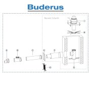 Buderus Bausatz Schacht . Kunststoff . raumluftabhängig . DN 125 . für GB125 mit 60 kW