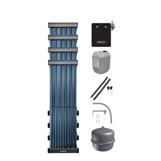 Buderus Solar-Paket Logaplus S100, 4,88 m², 4x SKR10 CPC, KS0110/2 HE, Zubehör, Aufdachmontage-Set