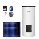 Buderus Solar-Paket Logaplus S2 für Trinkwasser 4,74 m² weiß, 2x Flachkollektor SKN4.0 waagerecht, WW-Speicher SM300, Solarstation KS0110 SC20/2 mit integr. Regelung, Solar Fluid - 7739607048
