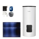 Buderus Solar-Paket Logaplus S69 für Trinkwasser 4,74 m² weiß, 2x Flachkollektor SKN4.0 waagerecht, WW-Speicher SM300, Solarstation KS0110 SM100/2 mit integr. Solarmodul, Solar Fluid - 7739607054