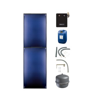 Buderus Solar-Paket Logaplus S98, 5,10 m², 2x SKT1.0-s, KS0110/2 HE, Zubehör, Aufdachmontage-Set