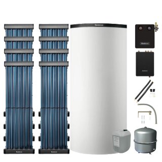 Buderus Solar-Paket Logaplus S83 weiß, 9,76 m², 8x SKR10 CPC, PNR750-C, FS/2, KS0110 SM200/2, Zubehör, Aufdachmontage-Set