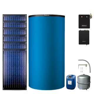 Buderus Solar-Paket Logaplus S77 blau, 14,22 m², 6x SKN4.0-s, PNR1000-C, FS/2, KS0110 SM200/2, Zubehör