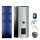 Buderus Solar-Paket Logaplus S88 für Trinkwasser 7,65 m² silber, 3x Flachkollektor SKT1.0 senkrecht, WW-Speicher SMS400-C mit integr. Solarstation KS0105T SM100 mit Solarmodul, Solar Fluid, Anschluss-Set, Montage-Set Pfanne/Ziegel - 7739612848