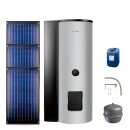 Buderus Solar-Paket Logaplus S70 für Trinkwasser 7,11 m² silber, 3x Flachkollektor SKN4.0 senkrecht, WW-Speicher SMS400 mit integr. Solarstation KS0105T SM100, Solar Fluid - 7739612867