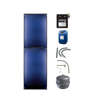 Buderus Solar-Paket Logaplus S95, 5,10 m², 2x SKT1.0-s, KS0110 SC20/2, Zubehör, Aufdachmontage-Set