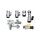 Buderus AS6-AP (Anschluss-Set 6, Aufputz) GA-BS,Siphon, HA, U-BA für Kombi - 7736613432