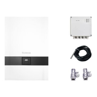 Buderus Elektro-Heizgerät Logaplus-Paket E156-M, E156-9kW mit Funktionsmodul, Speicherfühler und Wartungshahn - 7739623970
