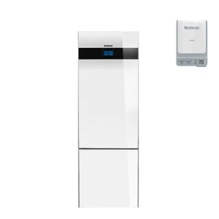 Buderus Sole-Wasser-Wärmepumpe Logatherm WSW196i.2-16 T180, Inneneinheit, modulierend, monovalent, integr. Edelstahl-Warmwasserspeicher 180L, Funkmodul MX400, 1 Heizkreis ungemischt, weiß - 7739624069