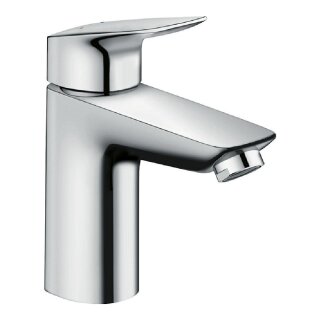 Hansgrohe Einhebel-Waschtischmischer 100 Logis, chrom mit Zugstangen-Ablaufgarnitur - 9396243