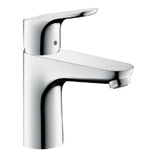 Hansgrohe Einhebel-Waschtischmischer Focus 100 Standard, chrom ohne Zugstangen-Ablaufgarnitur - 9390302