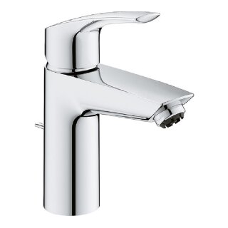 Grohe Einhebel-Waschtischmischer Eurosmart S-Size, chrom, Niederdruck, Zufstange mit Ablaufgarnitur - 9318555