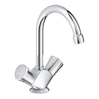 Grohe Zwei-Griff Waschtischmischer Costa, chrom, mit Zugstangen-Ablaufgarnitur - 9311705