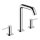 Hansgrohe 3-Loch 2-Griff Waschtischmischer Tecturis S, chrom, mit Push-Open Ablaufgarnitur - 9324275