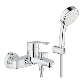 Grohe AP Einhebel Wannenmischer-Set Eurostyle Cosmopolitan inkl. Handbrause Tempesta C100, Ausladung: 163mm, chrom - 9314261