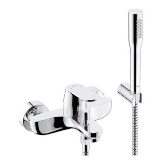Grohe AP Einhebel Wannenmischer-Set Eurosmart Cosmopolitan inkl. Handbrause Euphoria Cosmopolitan, Ausladung: 163mm, chrom - 9372616