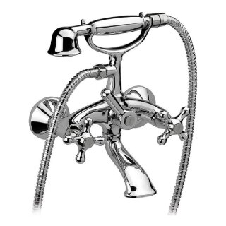 Evenes AP 2-Griff Wannenmischer-Set Retro inkl. Handbrause, Ausladung: 170mm, chrom - 9390995
