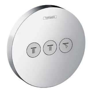 Hansgrohe UP-Absperrventil Shower Select S, Fertigset mit 3 Verbraucher, Rosette: D= 150mm, chrom - 9319517