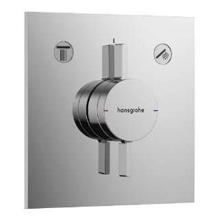 Hansgrohe UP-Mischer Duo Turn E für 2 Verbrauchern, Rosette: 155mm x 155mm, chrom - 9324272