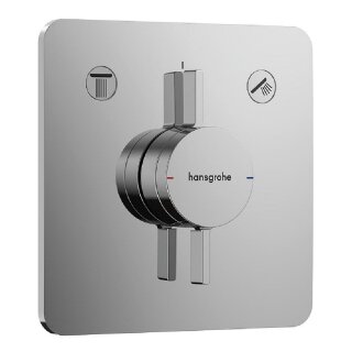 Hansgrohe UP-Mischer Duo Turn Q für 2 Verbrauchern, Rosette: 155mm x 155mm, chrom - 9324273