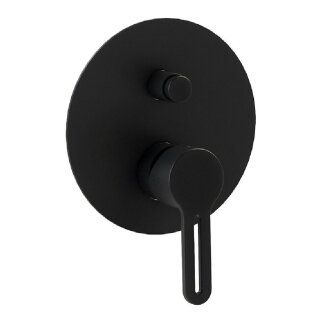 Evenes UP Einhebel-Wannenmischer Enzan mit Wandeinbaukörper, Rosette: D= 155mm, schwarz matt - 9323645