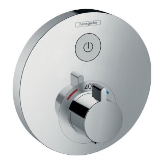 Hansgrohe Unterputz-Thermostat ShowerSelect S Fertigset, rund mit 1 Verbraucher, chrom - 9319519