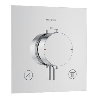 Hansgrohe Unterputz-Thermostat Ecostat Comfort E mit 2 Verbraucher, chrom - 9326936