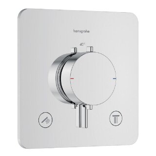 Hansgrohe Unterputz-Thermostat Ecostat Comfort Q mit 2 Verbraucher, chrom - 9326937