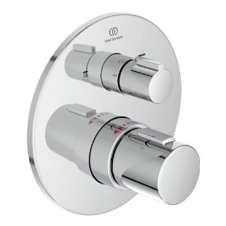 Ideal Standard Unterputz-Wannenthermostat Ceratherm T100 mit 2 Verbraucher, chrom - 9318540
