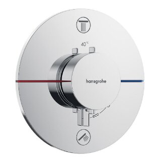 Hansgrohe Unterputz-Thermostat ShowerSelect Comfort S Fertigset mit 2 Verbraucher, chrom - 9324259