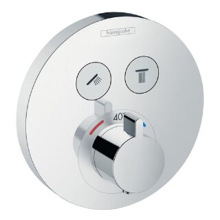 Hansgrohe Unterputz-Thermostat ShowerSelect Comfort S Fertigset mit 2 Verbraucher, chrom - 9319518