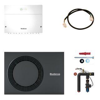 Buderus Logaplus Wärmepumpe-Ergänzungs-Set bestehend aus: Außeneinheit Monoblock reversibel WLW-7 MB A H (ODU 7), Anschlussgruppe HF-Set-HYC25, Modul HM200.2, für GB212/KB192i.2 - 7739623594