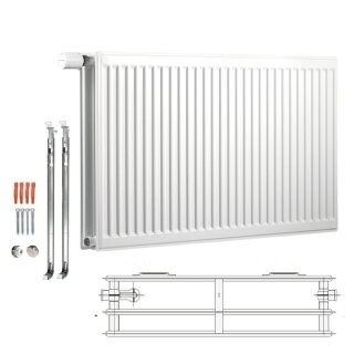 Buderus Heizkörper, Ventil Kompaktheizkörper, Kompakt VC-Profil.2 Typ 30 400x800 mm (HxL) Links 7751107808