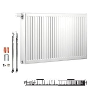 Buderus Heizkörper, Ventil Kompaktheizkörper, Kompakt VC-Profil.2 Typ 11 900x400 mm (HxL) Links 7751111404