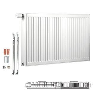 Buderus Heizkörper, Mittelanschlussheizkörper, Kompakt VCM-Profil.2 Typ 11 300x500 mm (HxL) Links 7751206405