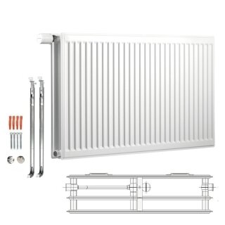 Buderus Heizkörper, Mittelanschlussheizkörper, Kompakt VCM-Profil.2 Typ 30 900x500 mm (HxL) Links 7751211805