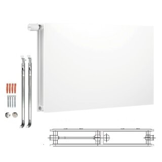 Buderus Heizkörper, Mittelanschlussheizkörper, Kompakt VCM-Plan.2 Typ 20 400x2000 mm (HxL) Links 7751507220