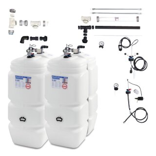 Buderus Schütz Tank im Tank System aus Kunststoff, doppelwandig, Ausführung: Standard, Volumen: 2000l (2 x 1000l) inkl. Grundpaket A, Erweiterungspaket B, green Fuels ready - TIT-ST-T102-2000l