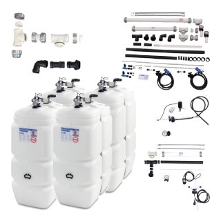 Buderus Schütz 4000 Liter Tank im Tank System 2-Reihig aus Kunststoff, doppelwandig, Ausführung: Standard, Volumen: 4000l (4 x 1000l) inkl. Grundpaket A, Erweiterungspaket B, Reihenverbindungspaket CDL, green Fuels ready - TIT-ST-T202-4000l