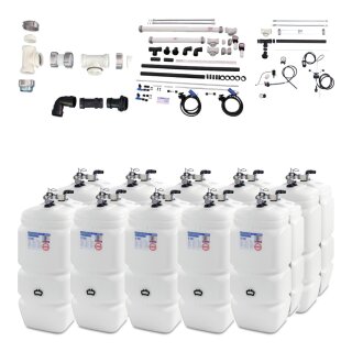 Buderus Schütz 10000 Liter Tank im Tank System 2-Reihig aus Kunststoff, doppelwandig, Ausführung: Standard, Volumen: 10000l (10 x 1000l) inkl. Grundpaket A, Erweiterungspaket B, Reihenverbindungspaket CDL, green Fuels ready - TIT-ST-T205-10000l