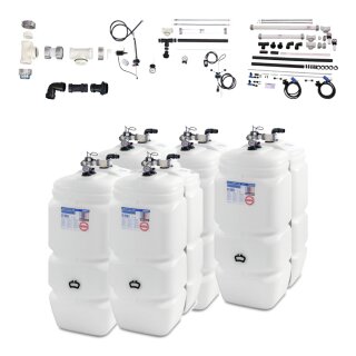 Buderus Schütz 5000 Liter über Eck Tank im Tank System aus Kunststoff, doppelwandig, Ausführung: Standard, Volumen: 5000l (5 x 1000l) inkl. Grundpaket A, Erweiterungspaket B, Reihenverbindungspaket CDL, green Fuels ready - TIT-ST-L3-5000l